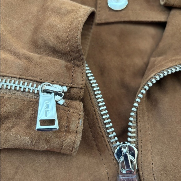 🆕 Ralph Lauren motto biker Brown suede jacket, in Box - Picture 10 of 11